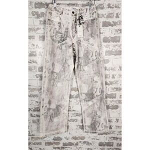 Forever 21 Jeans Women's Size 26 Purple‎ Graphics 90s Fit Relaxed Leg High Waist